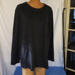 Ladies FIT FOR ME Fleece Sweatshirt in Black - 3X